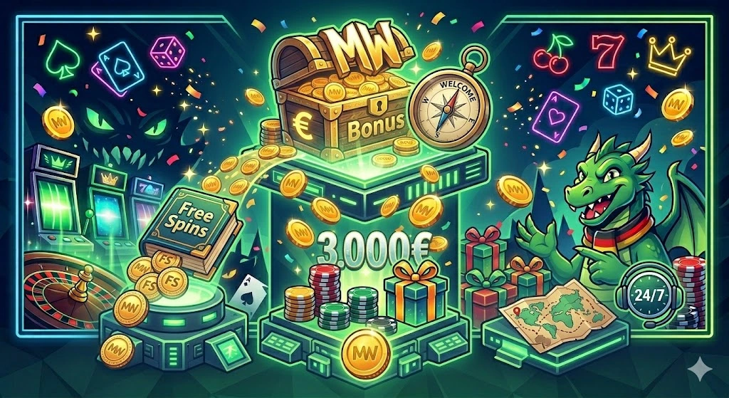 Das MonsterWin Willkommenspaket: Bis zu 3.000€ Bonus und 350 Freispiele