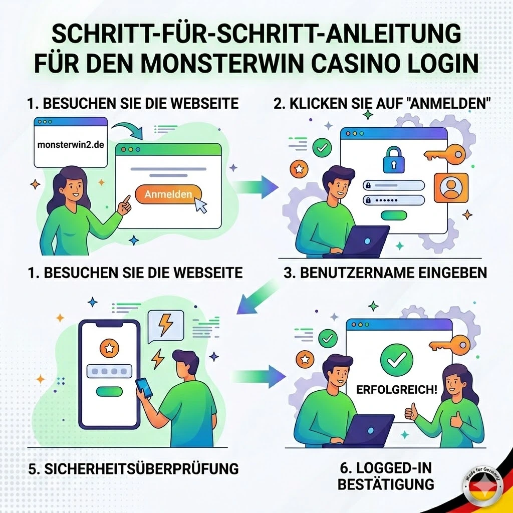 Schritt-für-Schritt-Anleitung für den Monsterwin Casino Login