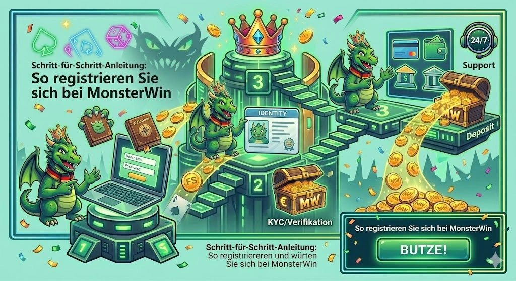 Schritt-für-Schritt-Anleitung: So registrieren Sie sich bei MonsterWin